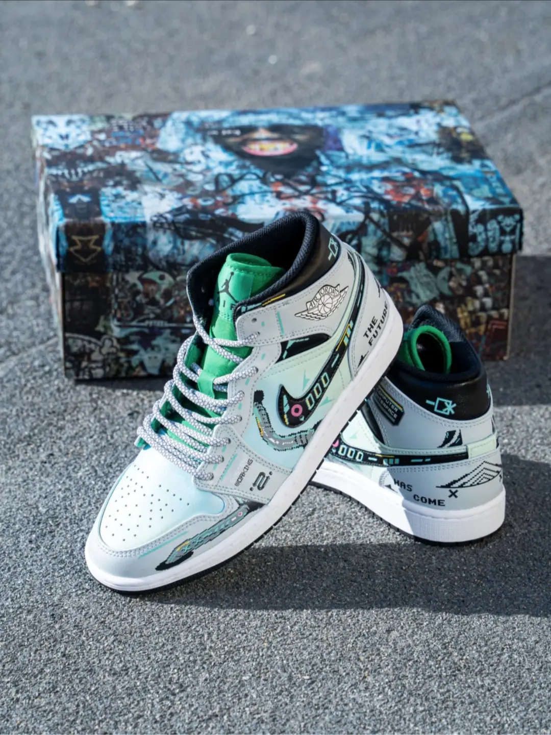FZBB Cyberpunk -  Men's Jordan 1 Mid Custom