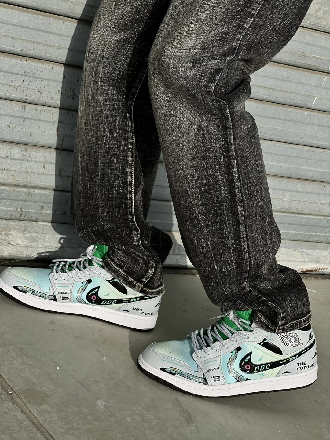 FZBB Cyberpunk -  Men's Jordan 1 Mid Custom