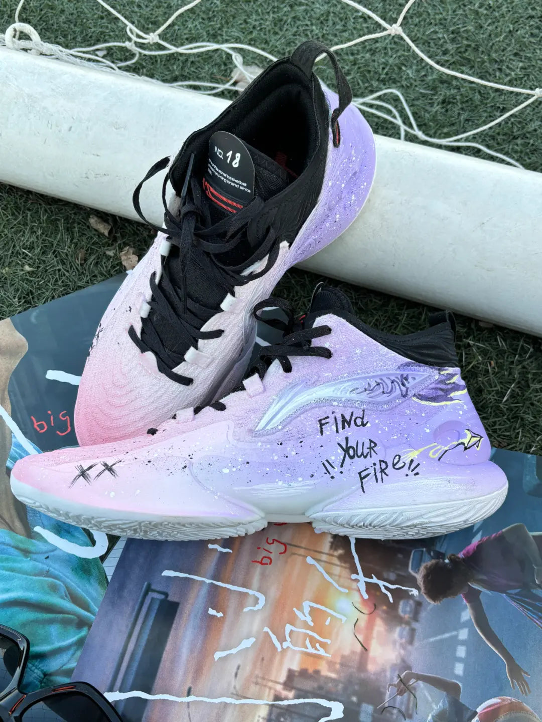 [Soar Into The Sky - Pink-Purple Gradient]Custom Street LiNing Basketball Shoes Unisex