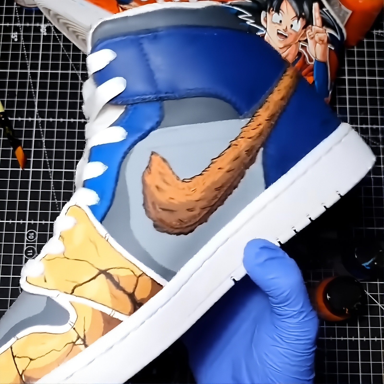 [Custom The Strongest form of Saiyan] Air Jordan 1 Skateboarding Shoes Unisex