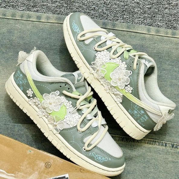 Pearl Confession Letter-  Dunk Skateboarding Shoes Unisex Low-top