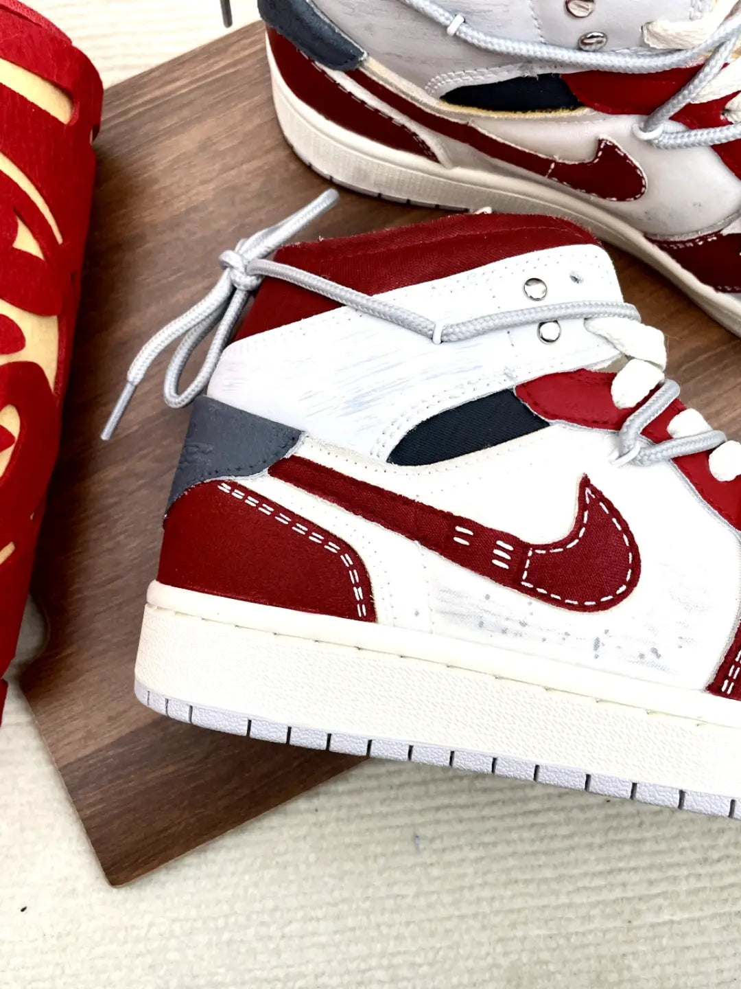 [Custom Trendy Deconstructed] Jordan Air Jordan 1 Skateboarding Shoes Unisex