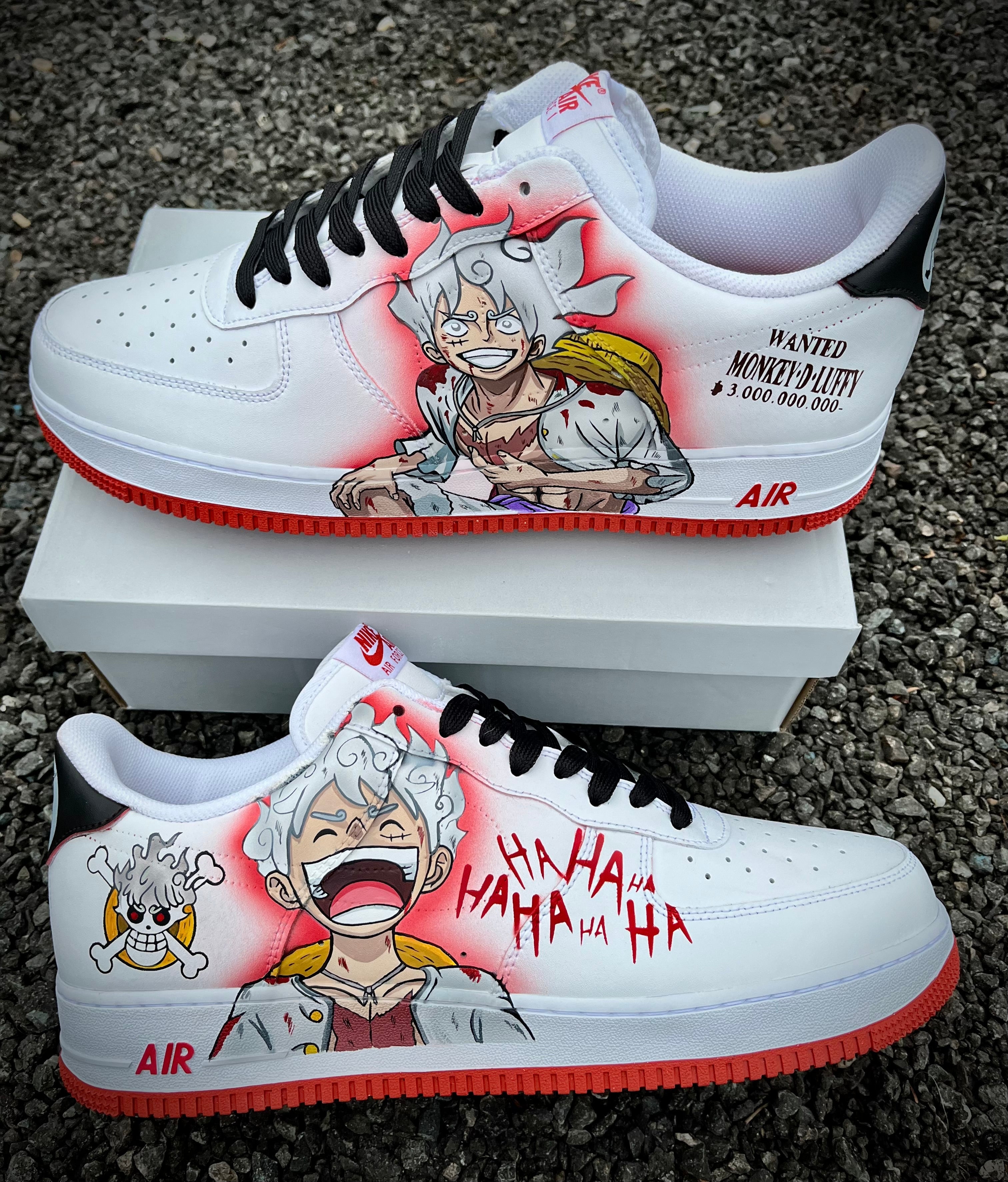 [Custom One piece luffy Gear 5] Air Force 1 Skateboarding Shoes Unisex
