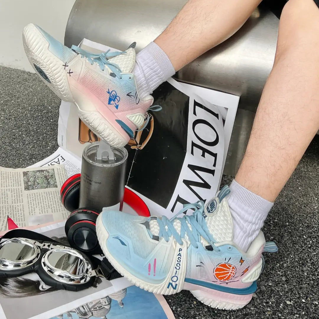 [Multi-Color Available] Custom Color Matching Trend LiNing Basketball Shoes Unisex