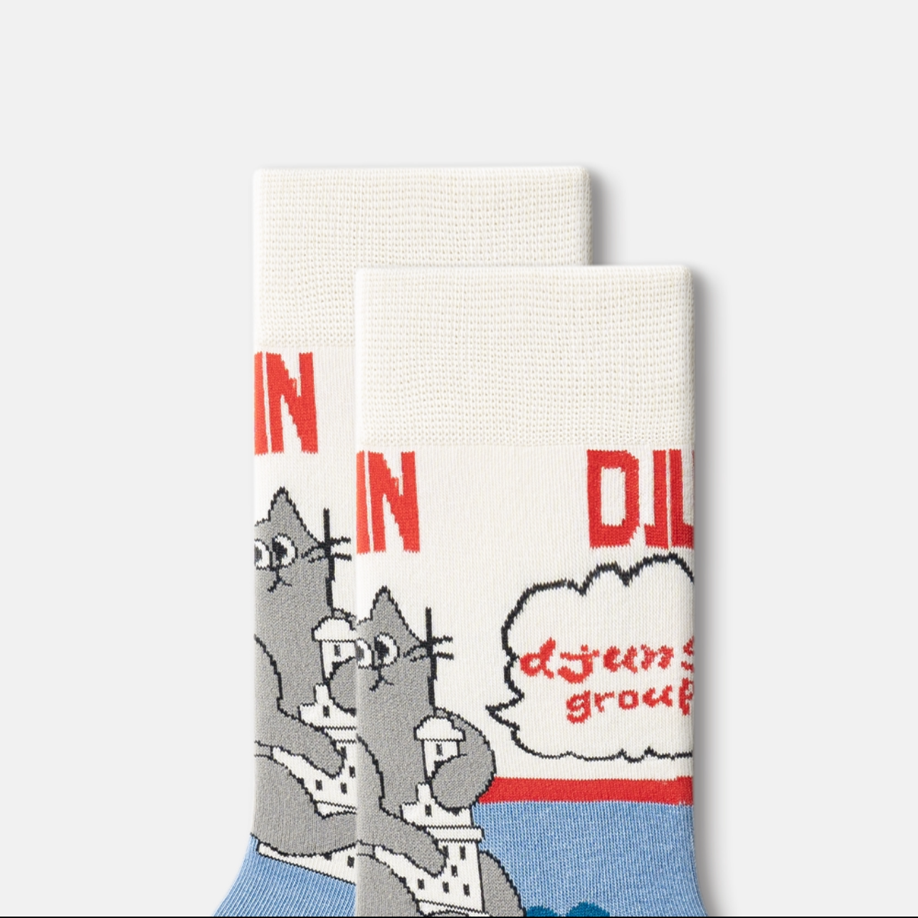Cute Era - Oil Painting Trend Cartoon Design Sense Boneless Mid-Calf Socks Men And Women Alike 5 Pairs