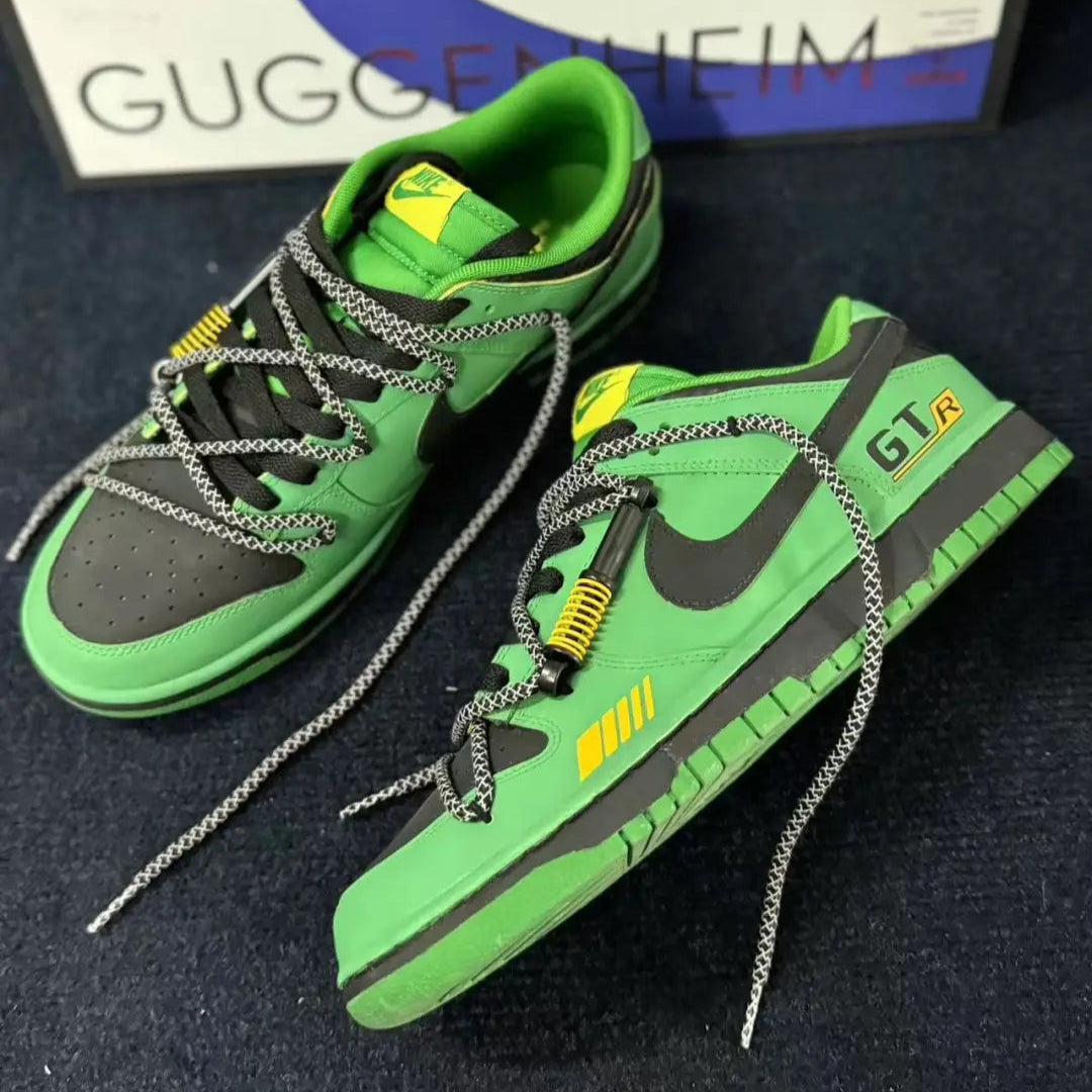 [Custom Green Goblin] Dunk  Low-top Skateboarding Shoes Men Green/Black