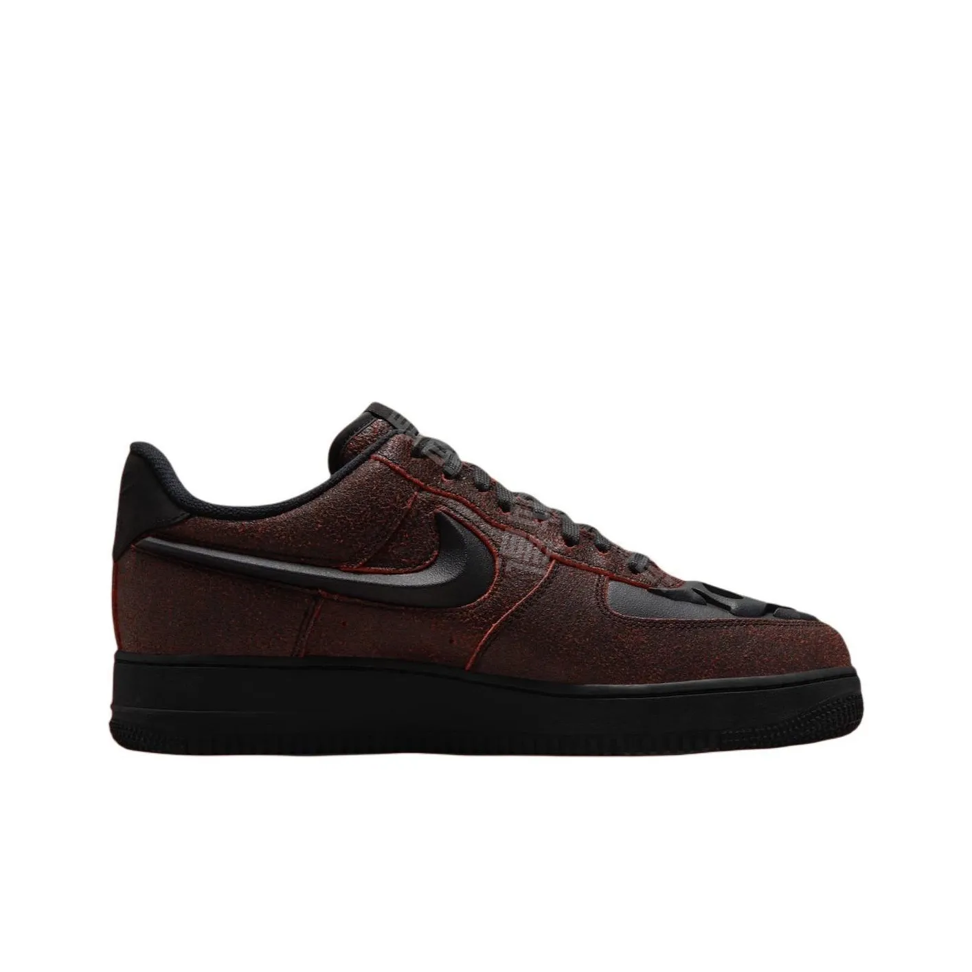 [Custom Skull] Air Force 1 Skateboarding Shoes Unisex Black/Red