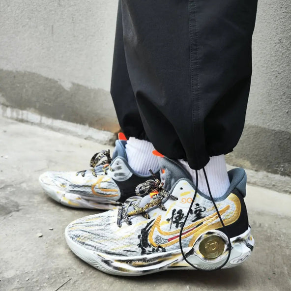 [Custom Fight over the Buddha]  KD Trey 5 IX Basketball Shoes Unisex Mid-Top Black