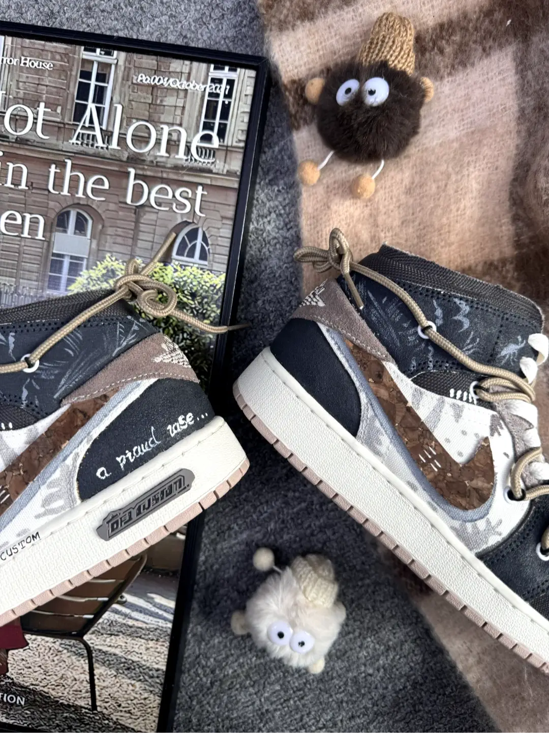 [Custom Wilderness Graffiti] Air Jordan 1 Men's Skateboarding Shoes