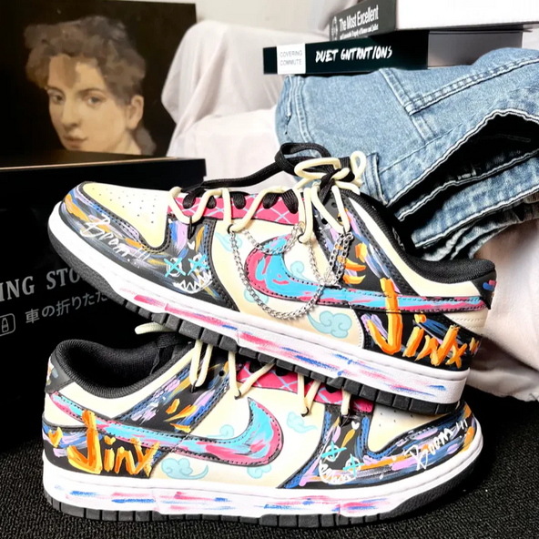 Death Sparks - Custom  Dunk  Low Unisex Street Graffiti Skateboarding Shoes