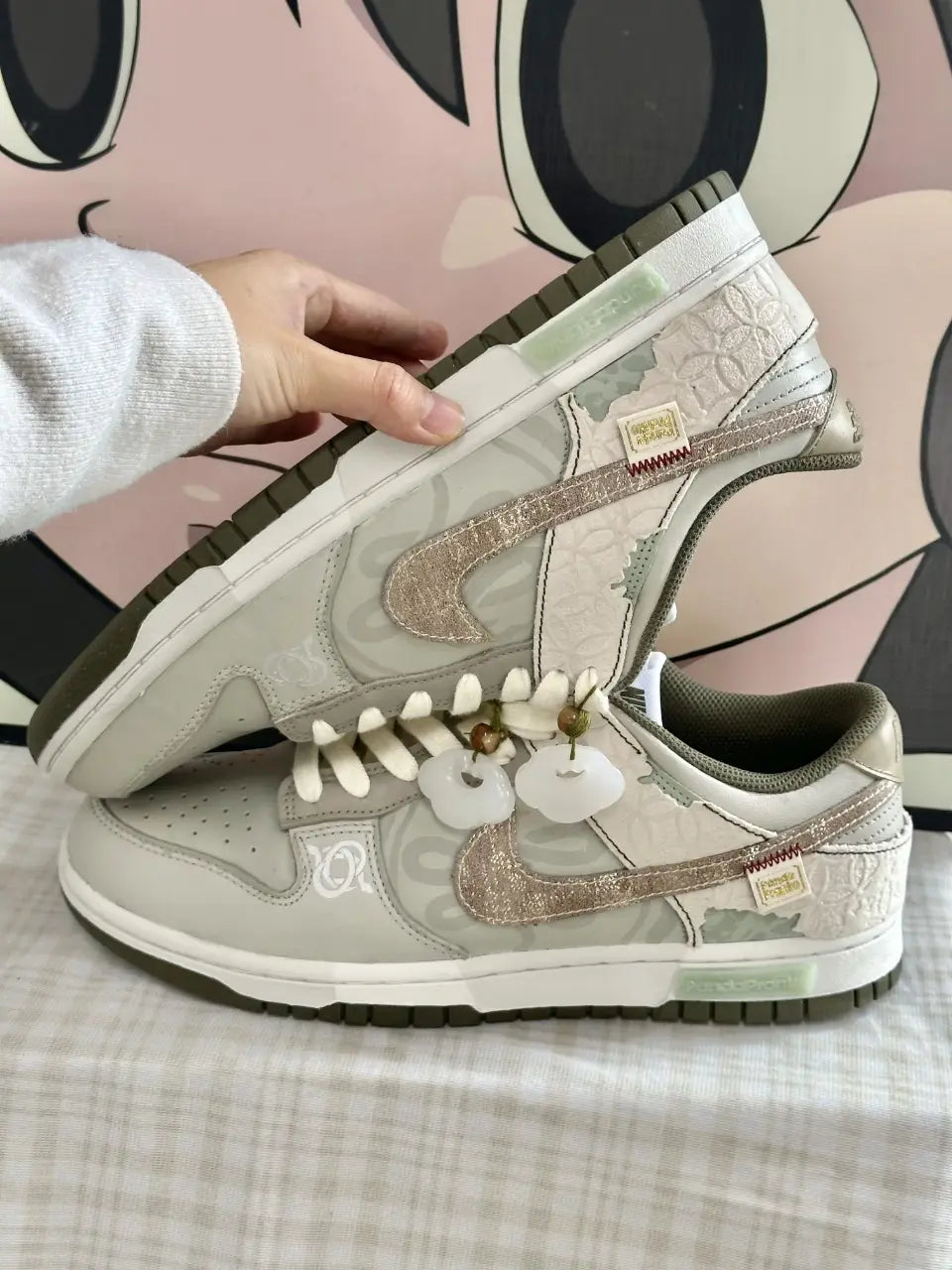 Evergreen Wood and Jade - Women's Dunk Low Custom