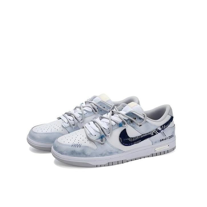 [Custom Denim Drifter] Dunk Low Skateboarding Shoes Unisex Denim Style