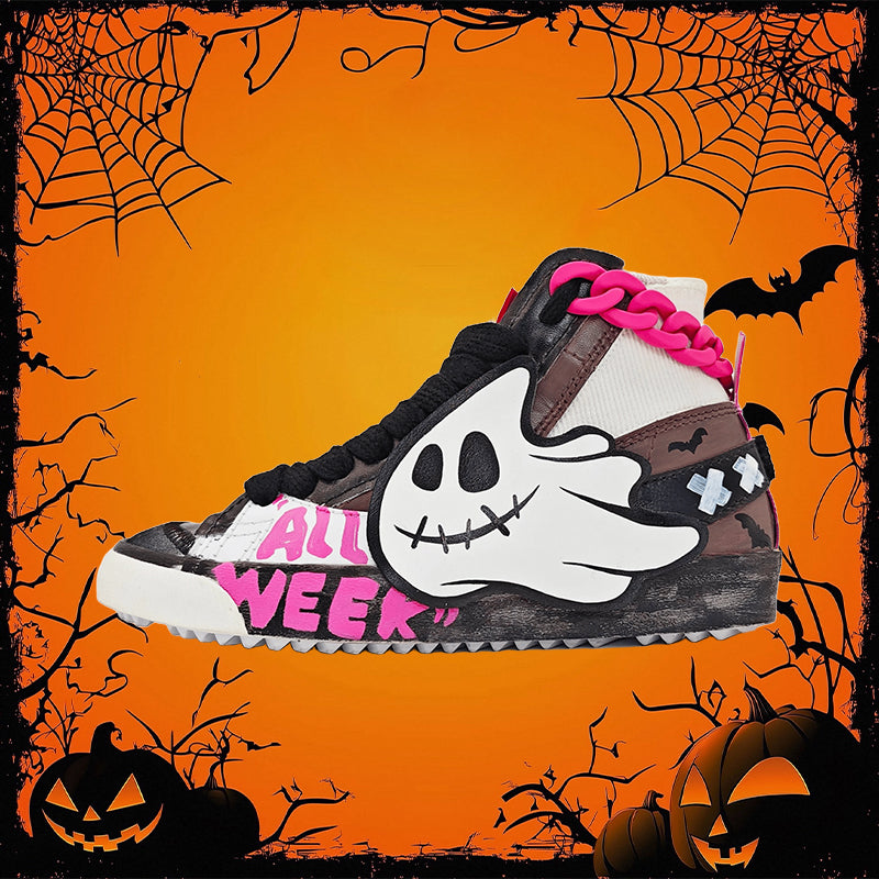 [Custom All Week] Blazer 77 Jumbo High Top Unisex Skateboarding Shoes Black/Pink