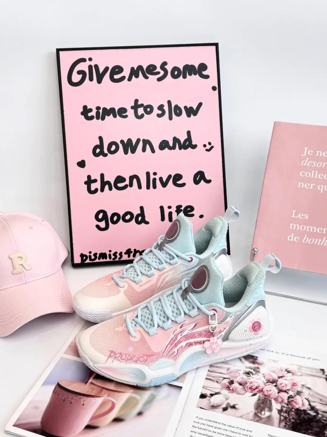 [Full of Cherry Blossoms] Custom Street LiNing Basketball Shoes Unisex