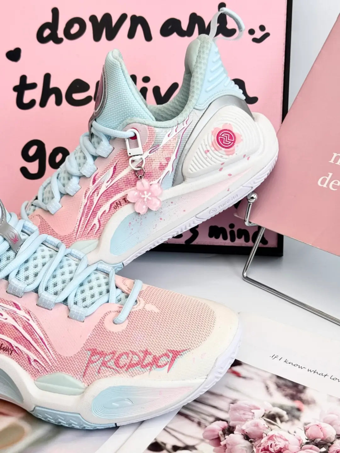 [Full of Cherry Blossoms] Custom Street LiNing Basketball Shoes Unisex