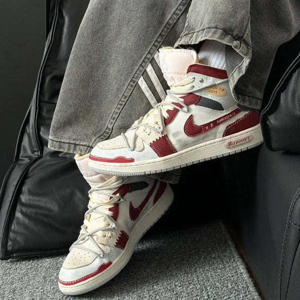 [Custom Trendy Deconstructed] Jordan Air Jordan 1 Skateboarding Shoes Unisex