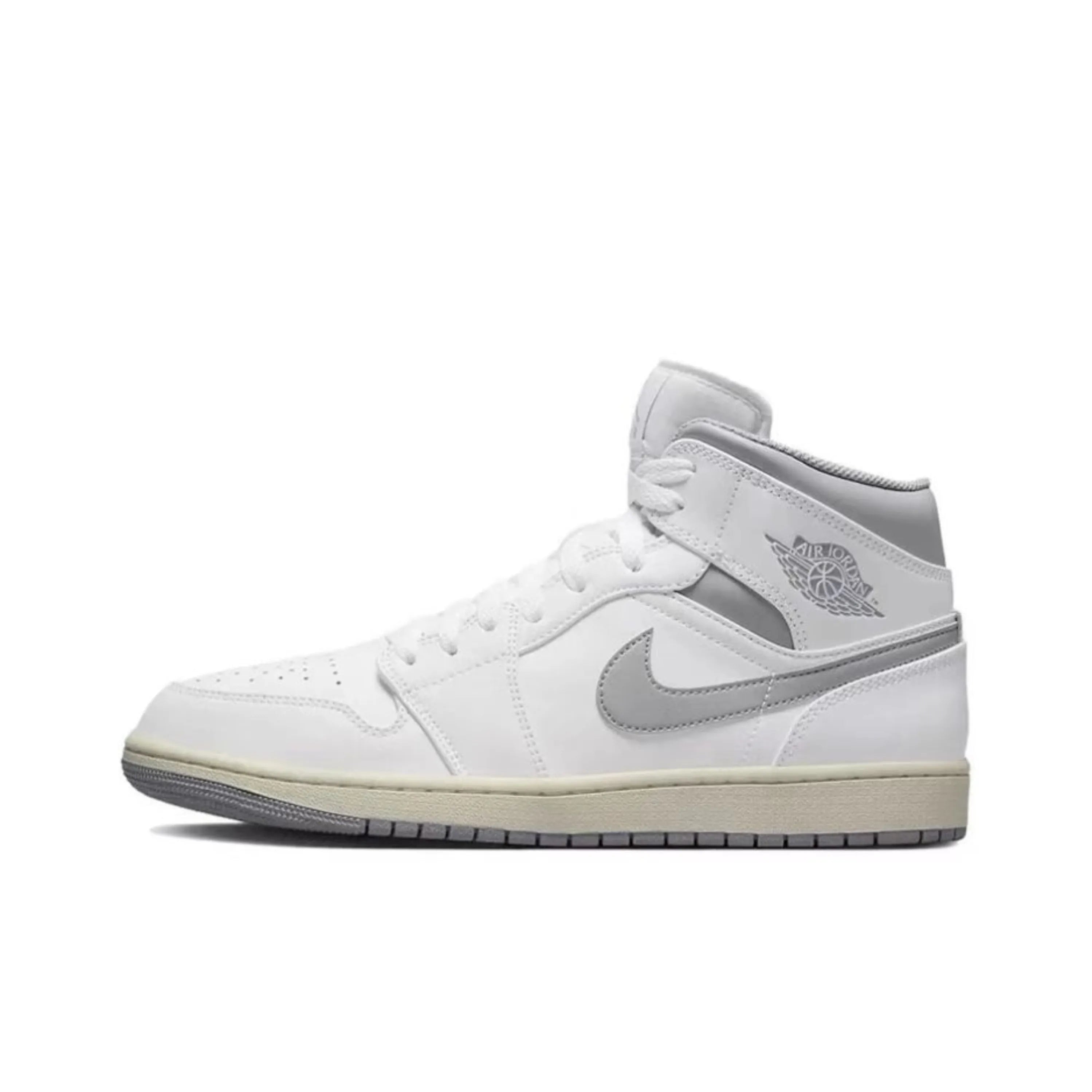 [Custom Knights Errant] Air Jordan 1 Mid - Top Skateboarding Shoes Unisex White/Black