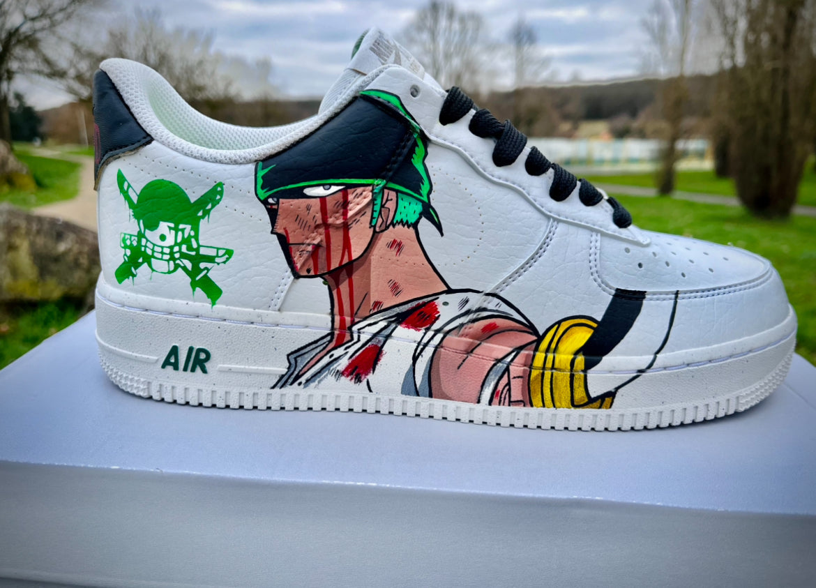 [Custom One piece luffy and Zoro] Air Force 1 Skateboarding Shoes Unisex