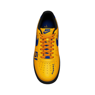 [Custom Cruz X Cars] Air Force 1 Skateboarding Shoes Unisex Low-top Yellow/Blue