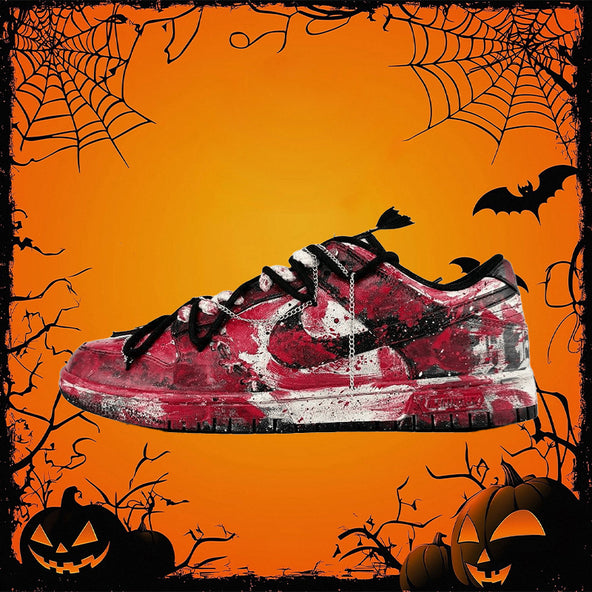 [Custom Crime Scene No. 7]  Dunk Skateboarding Shoes Men Low-top Black