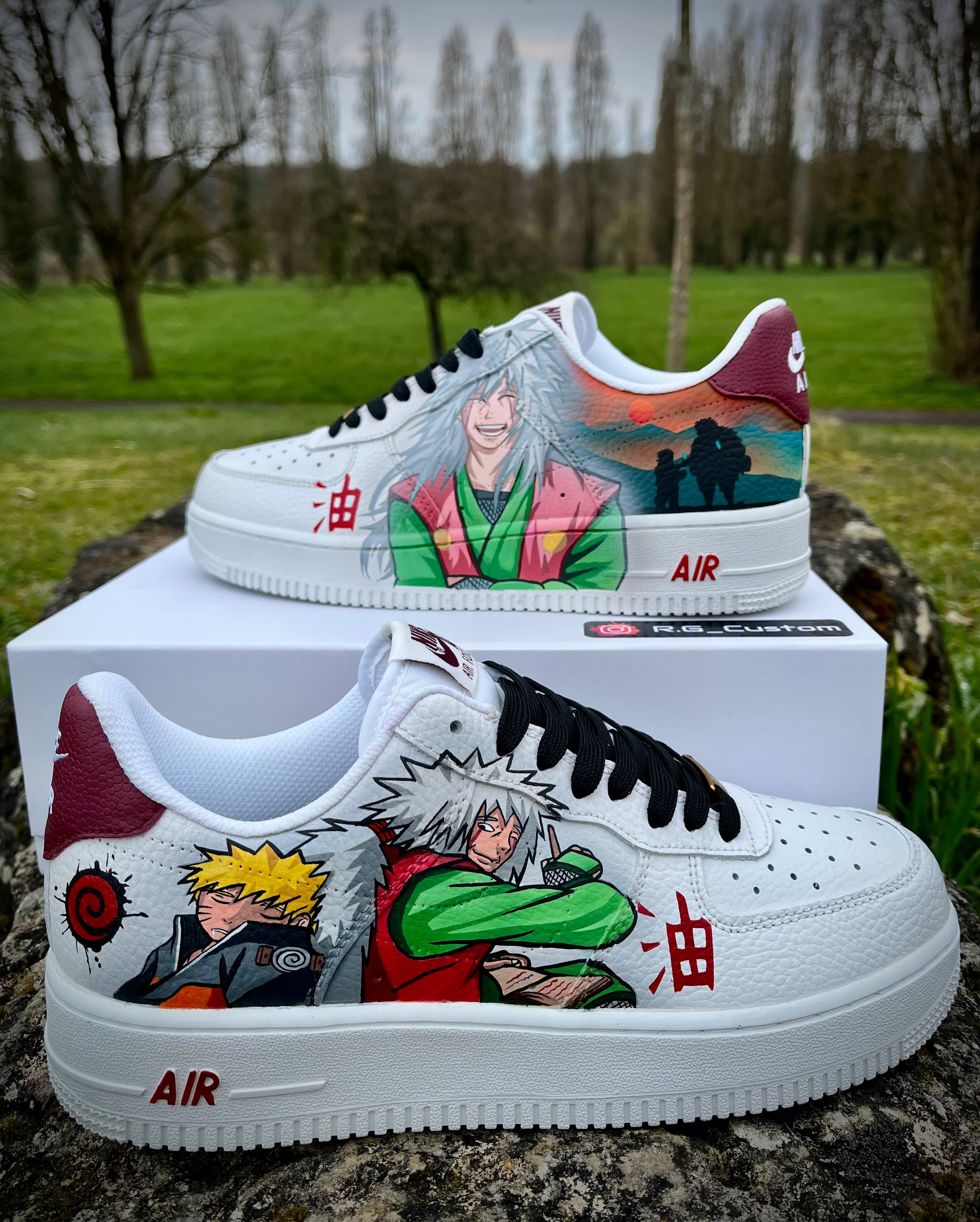 [Custom Naruto and Jiraiya] Air Force 1 Skateboarding Shoes Unisex