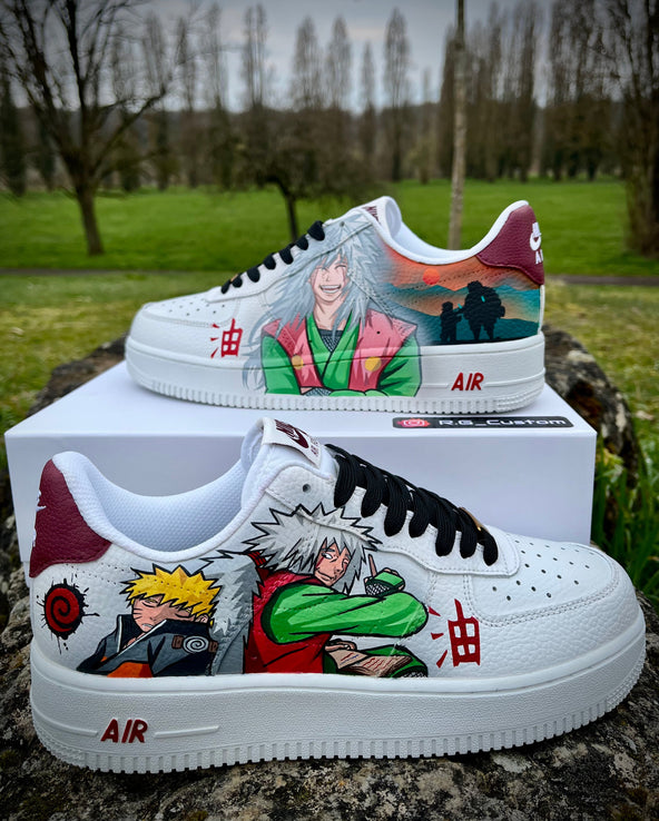 [Custom Naruto and Jiraiya] Air Force 1 Skateboarding Shoes Unisex