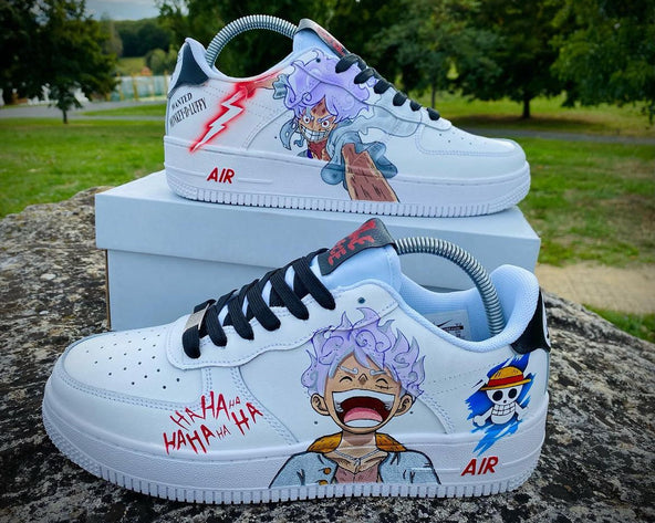 [Custom Luffy Gear 5] Air Force 1 Skateboarding Shoes Unisex