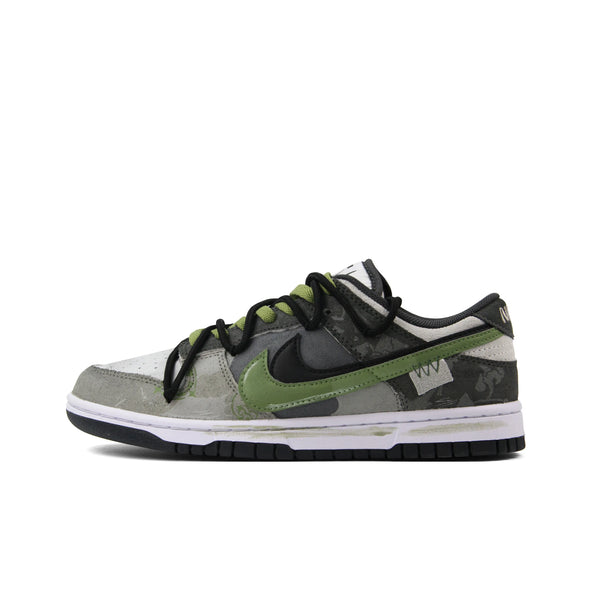 [Custom Veldt Rust] Dunk Skateboarding Shoes Unisex Gray/Green