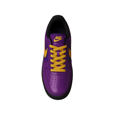 [Custom Ramone X Cars] Air Force 1 Skateboarding Shoes Unisex Low-top Purple/Yellow