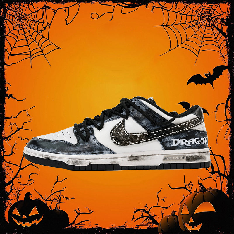 [Custom Toothless] Dunk Low Skateboard Shoes Unisex Black