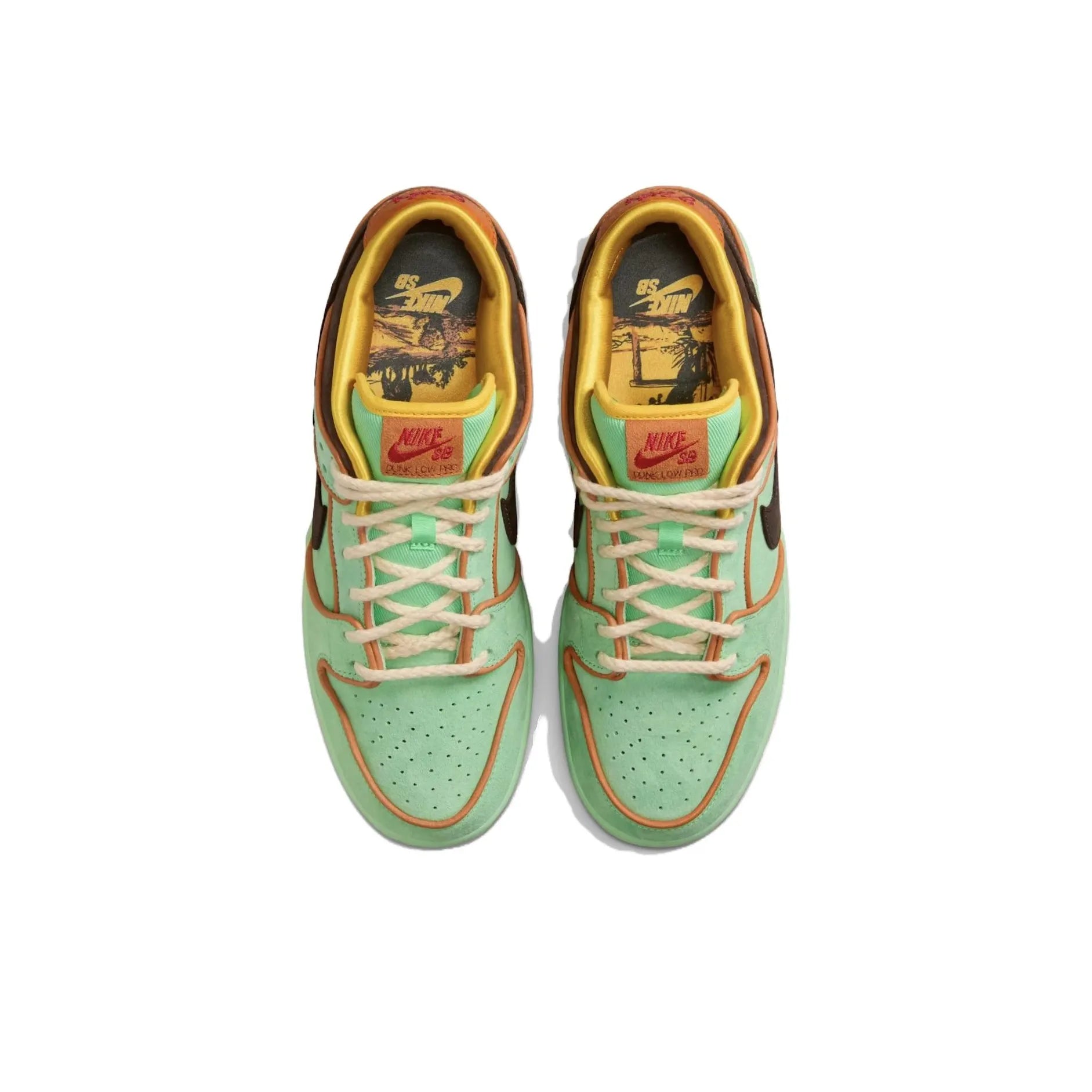 [Custom Shenron] Dunk Low Skateboard Shoes Unisex Green Suede