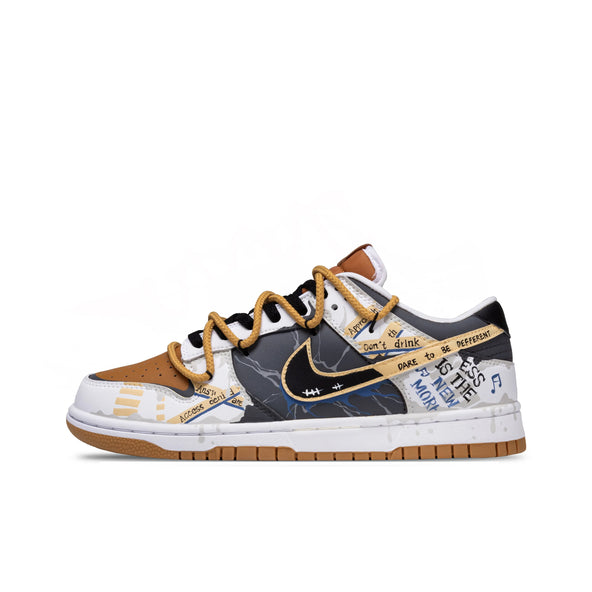 [Custom Urban Wild] Dunk Low Unisex White/Brown/Gray