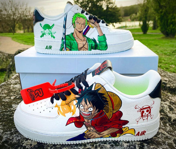 [Custom One piece Luffy vs Zoro] Air Force 1 Skateboarding Shoes Unisex