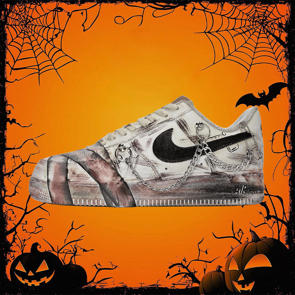 [Custom Male battle damage medical officer]  Air Force 1 Skateboarding Shoes Men Low-top Powder