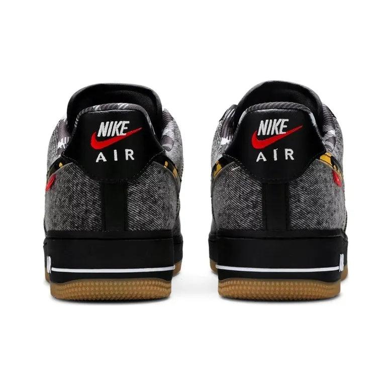[Customized Remix Pack] Air Force 1 Low-top Shoes Hand-drawn Unisex Black/Gray