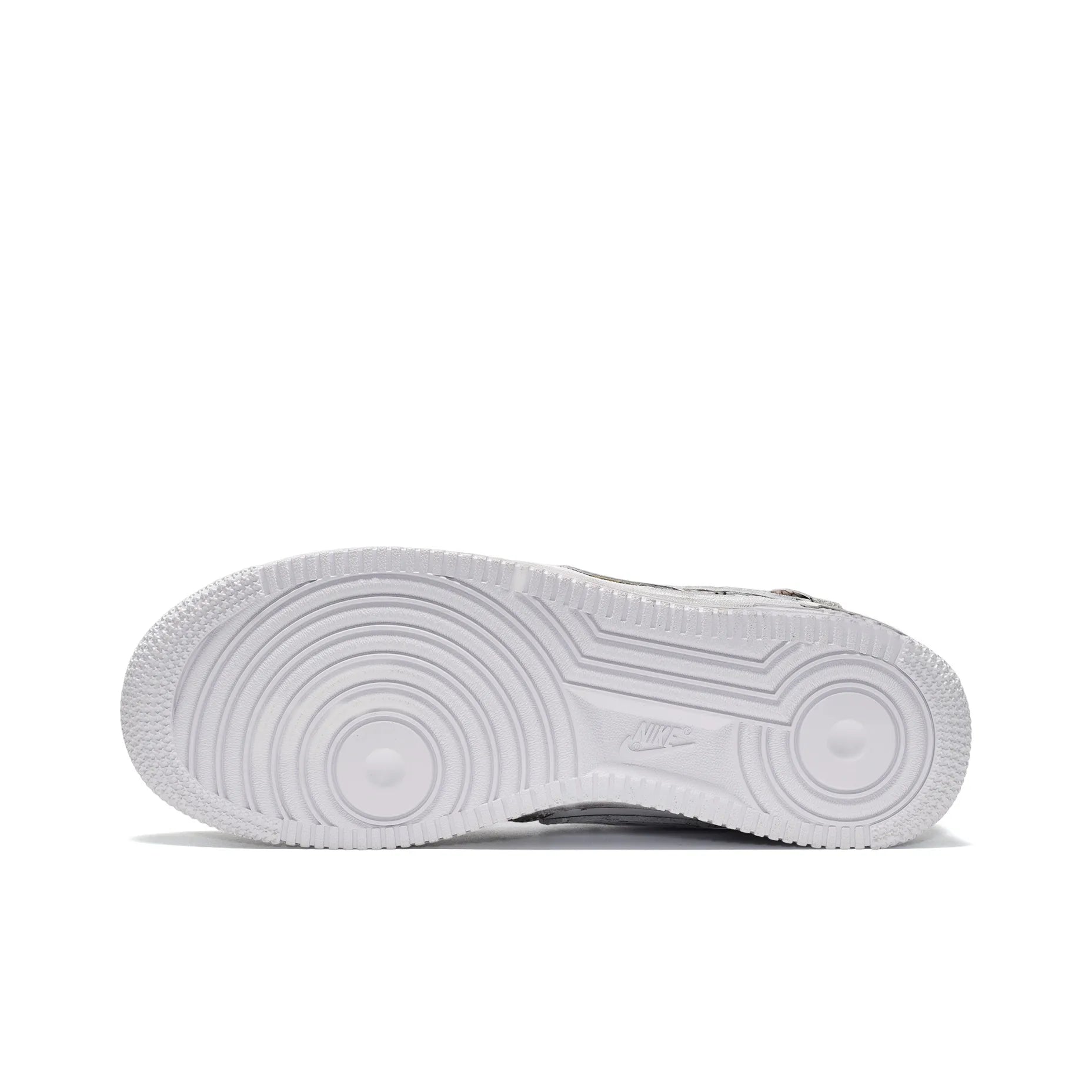 [Customized Snakeskin Pattern/Skull] Air Force 1 Low-top Shoes Unisex Grafiti Grey/White