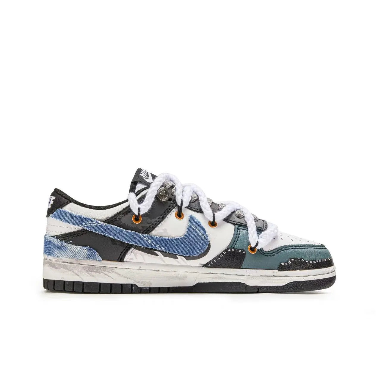[Custom Don't Dream It, Be It.] Dunk Skateboarding Shoes Unisex Denim Style