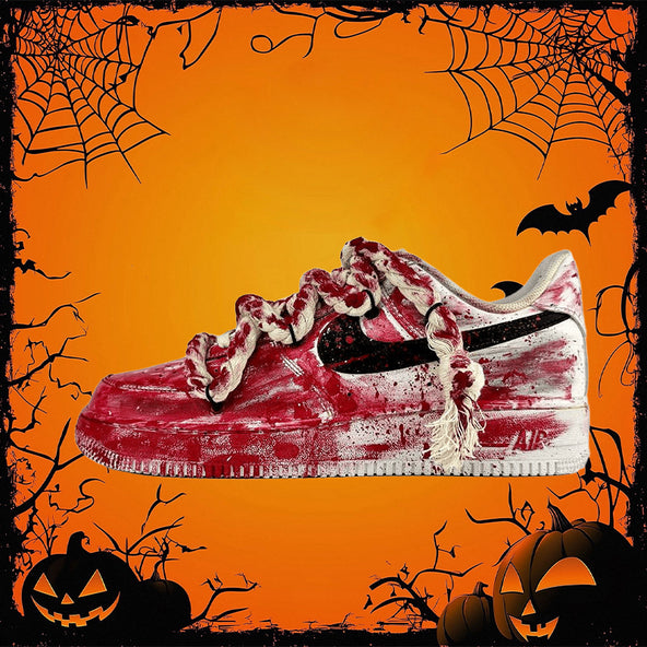 [Custom Crime Scene No. 7]  Air Force 1 Skateboarding Shoes Unisex Low-top White