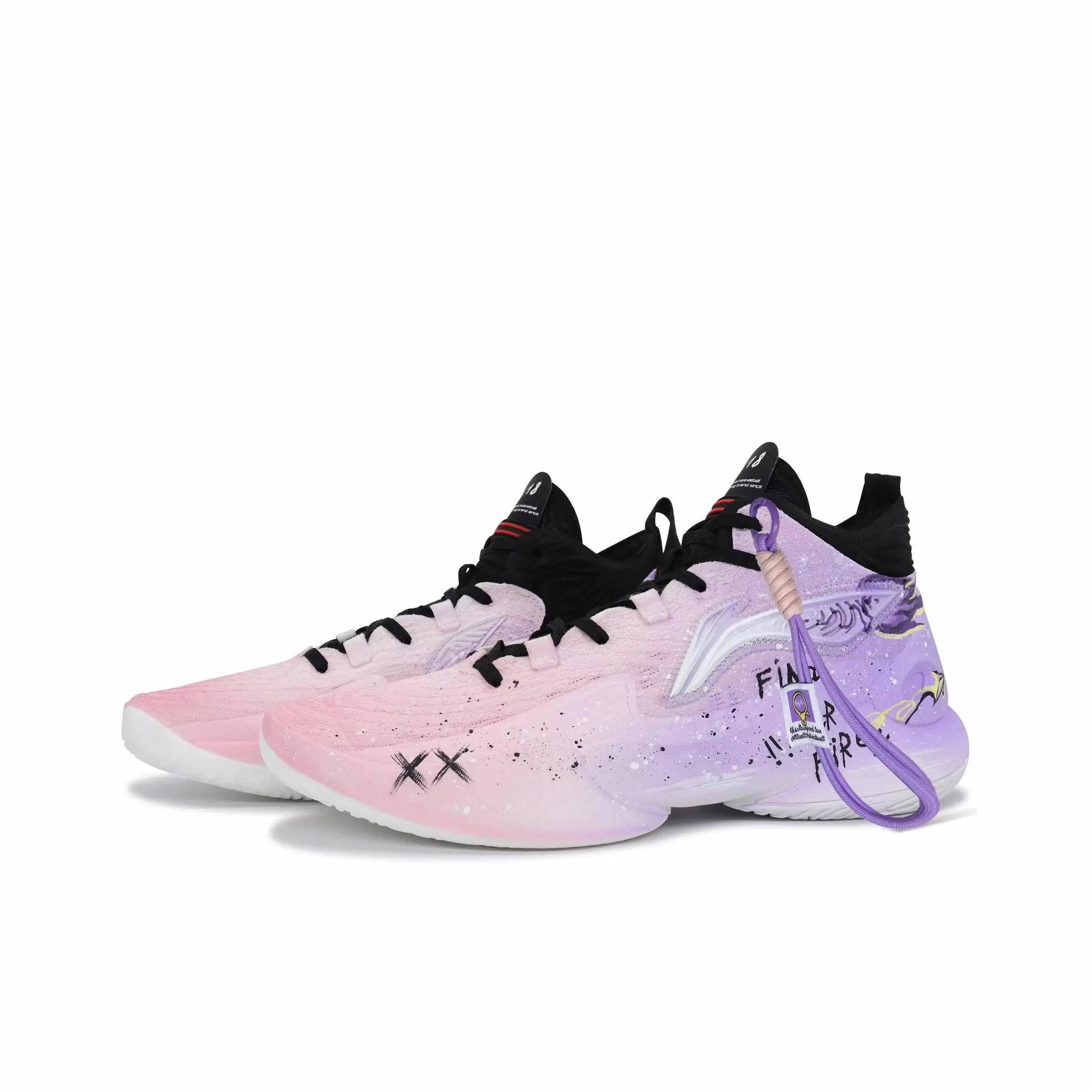 [Soar Into The Sky - Pink-Purple Gradient]Custom Street LiNing Basketball Shoes Unisex