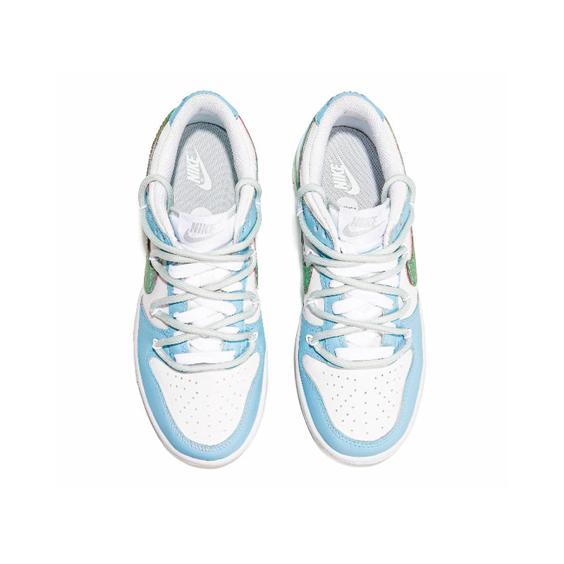 [Custom Plush Monster] Dunk Skateboarding Shoes Unisex Low-top Blue/Green