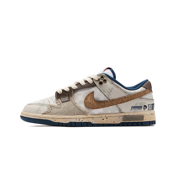 [Custom Survival] Dunk Skateboarding Shoes Unisex Low-top Brown/Blue