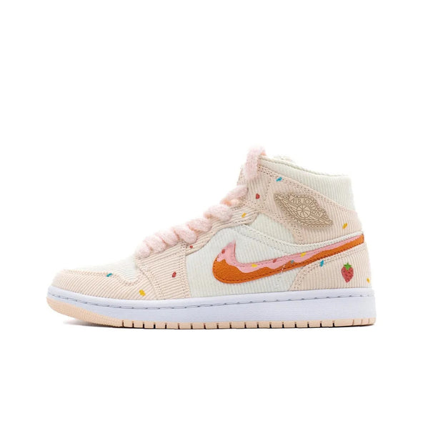 [Custom Doughnut] Jordan Air Jordan 1 Low Top Unisex Skateboarding Shoes Pink