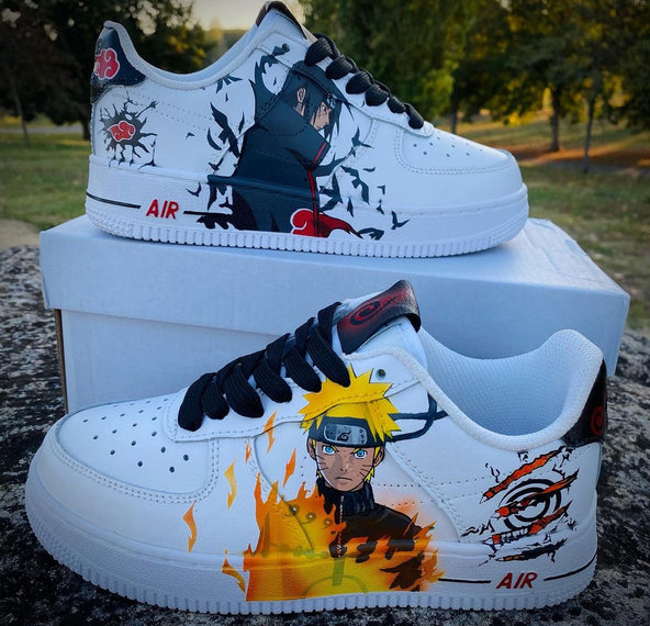[Custom Naruto Vs itachi] Air Force 1 Skateboarding Shoes Unisex