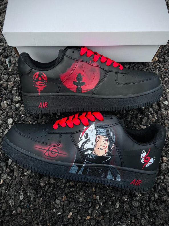 [Custom Itachi Black] Air Force 1 Skateboarding Shoes Unisex