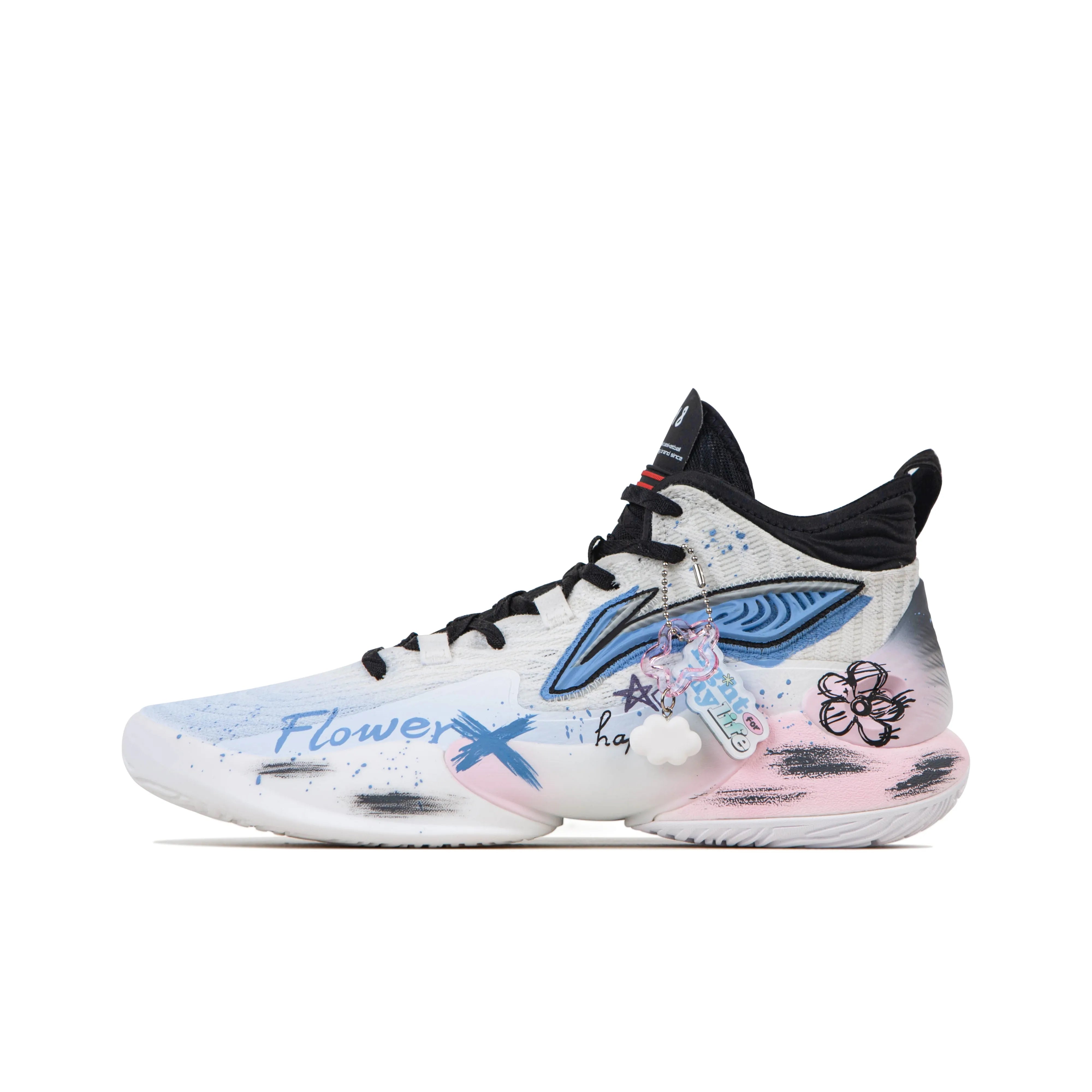 [Free Walk - Blue and Pink Color Clash] Custom Street LiNing Basketball Shoes Unisex