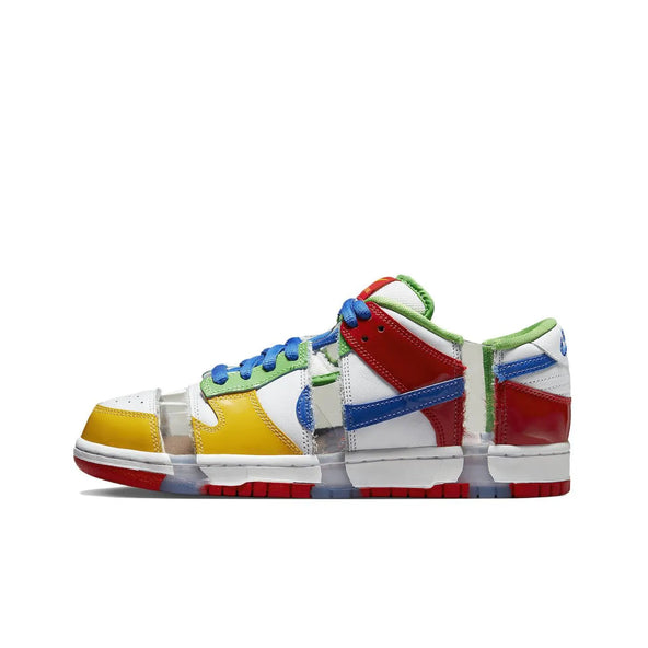 [Custom eBay x Dunk "Sandy Bodecker"] Dunk Low Skateboard Shoes Unisex Red/Yellow/Green/Blue