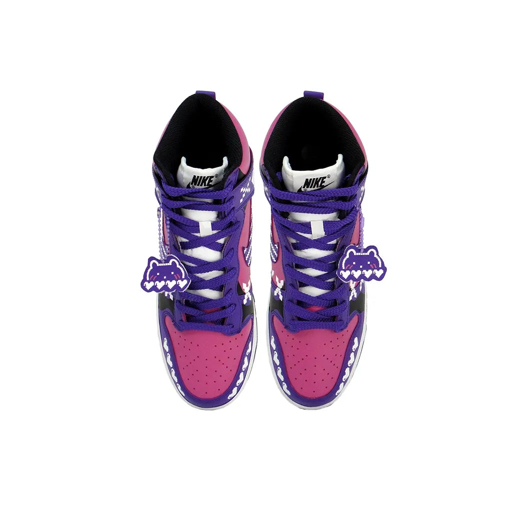[Custom Pixel Electronic Rabbit] Dunk High Skateboard Shoes Unisex