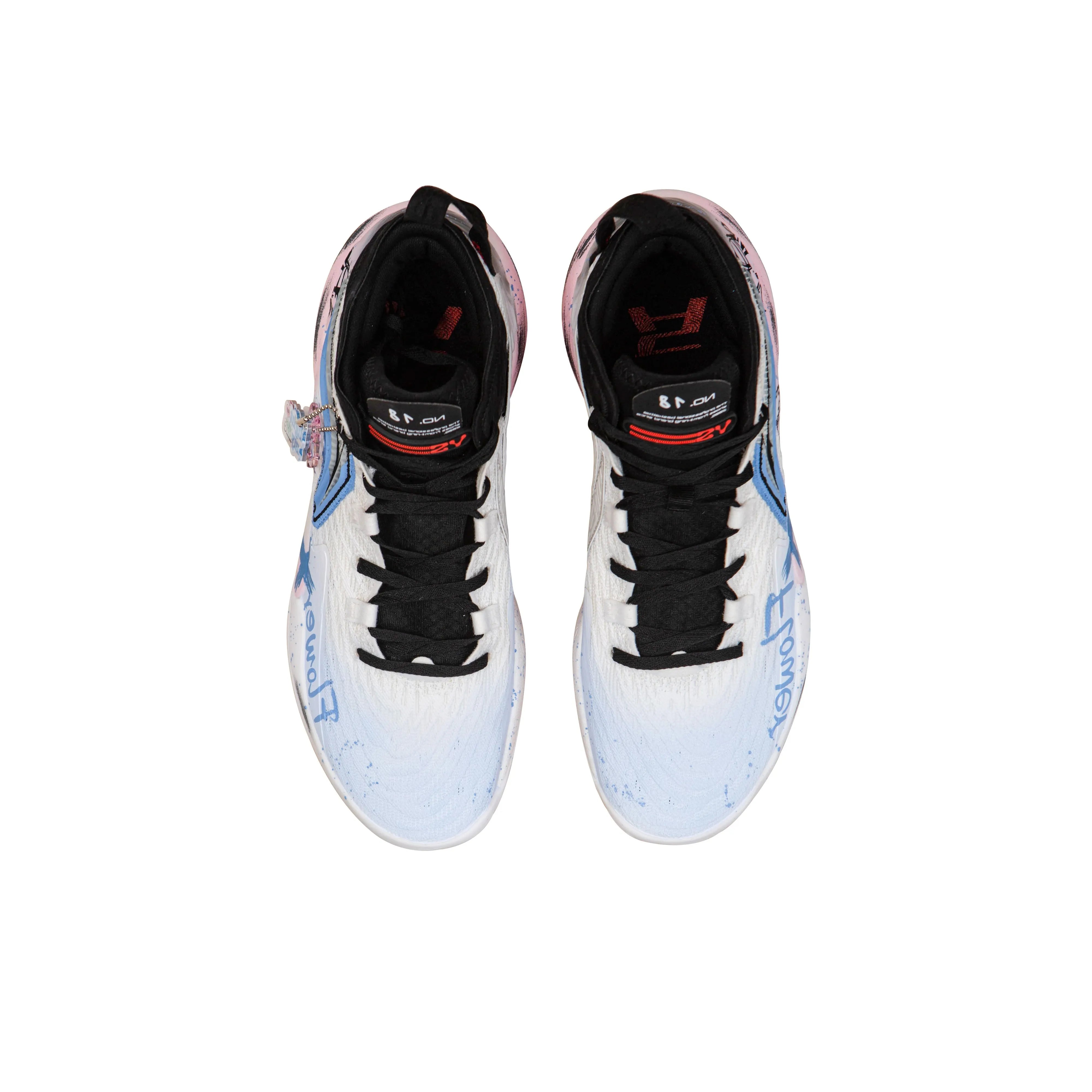 [Free Walk - Blue and Pink Color Clash] Custom Street LiNing Basketball Shoes Unisex