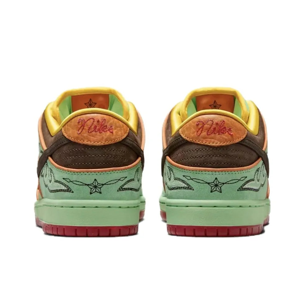 [Custom Shenron] Dunk Low Skateboard Shoes Unisex Green Suede