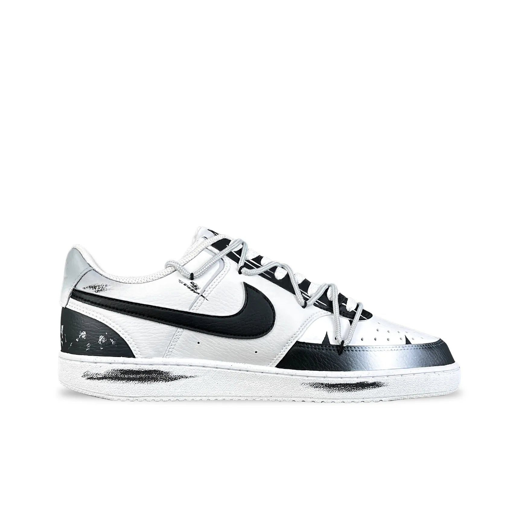 [Custom Dangerous Party] Court Vision Low Skateboard Shoes Unisex Black/White/Gray